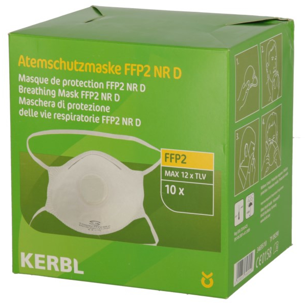 Atemschutzmaske FFP2D mit Ventil, 10 St.